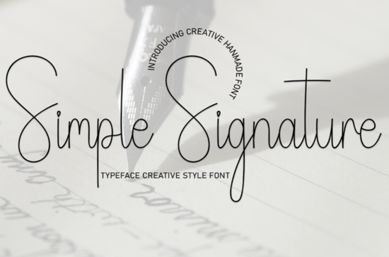 Simple Signature Font